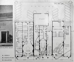 The floor plans to George Hurrell's studio