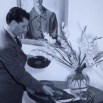 George Hurrell playing a record