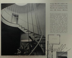 The stair rail at George Hurrell's studio